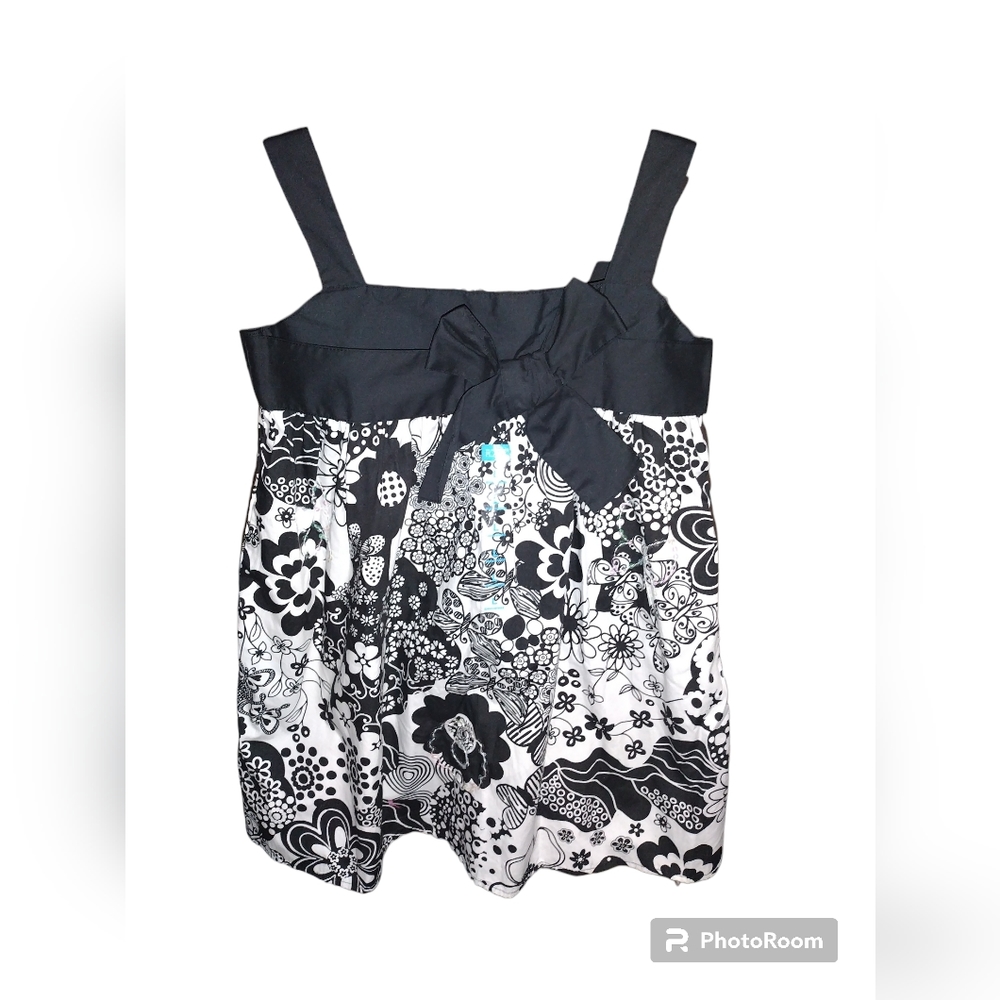 🆕️Children's Place Short Dress Top Black & White Sz 10-12 NWT
